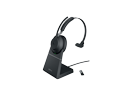 Front:Jabra Evolve2 65 MS Mono NC (Bluetooth, USB-A), Chargeur