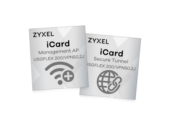 Zyxel iCard Sec. Tunnel & Mng AP Serv., USG FLEX 200/VPN50, 2 ans